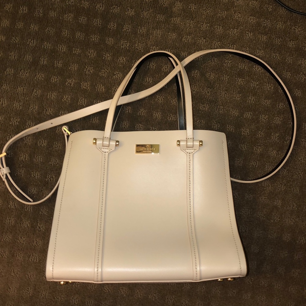 Cream Kate Spade Crossbody Satchel